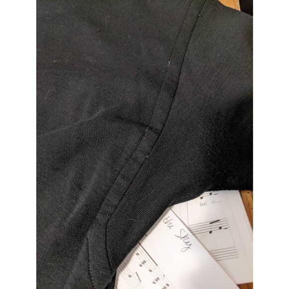 60s Vintage Black Wool Dress Long Sleeve Butte Knit S - Picture 8 of 9